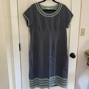 Boden Gray Linen Dress